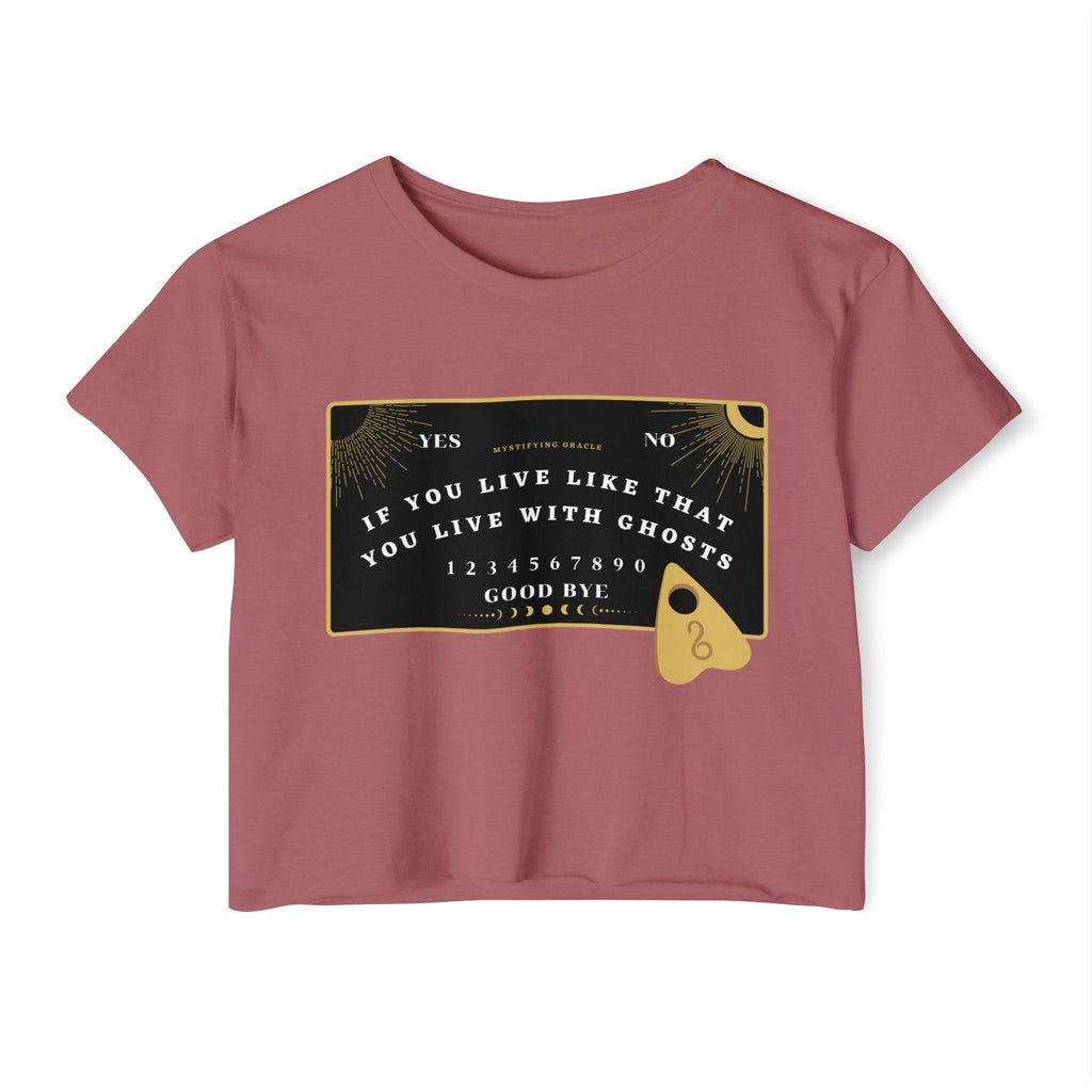 Ouija Board Live With Ghosts Crop Top | Empowered Feminine Fashion