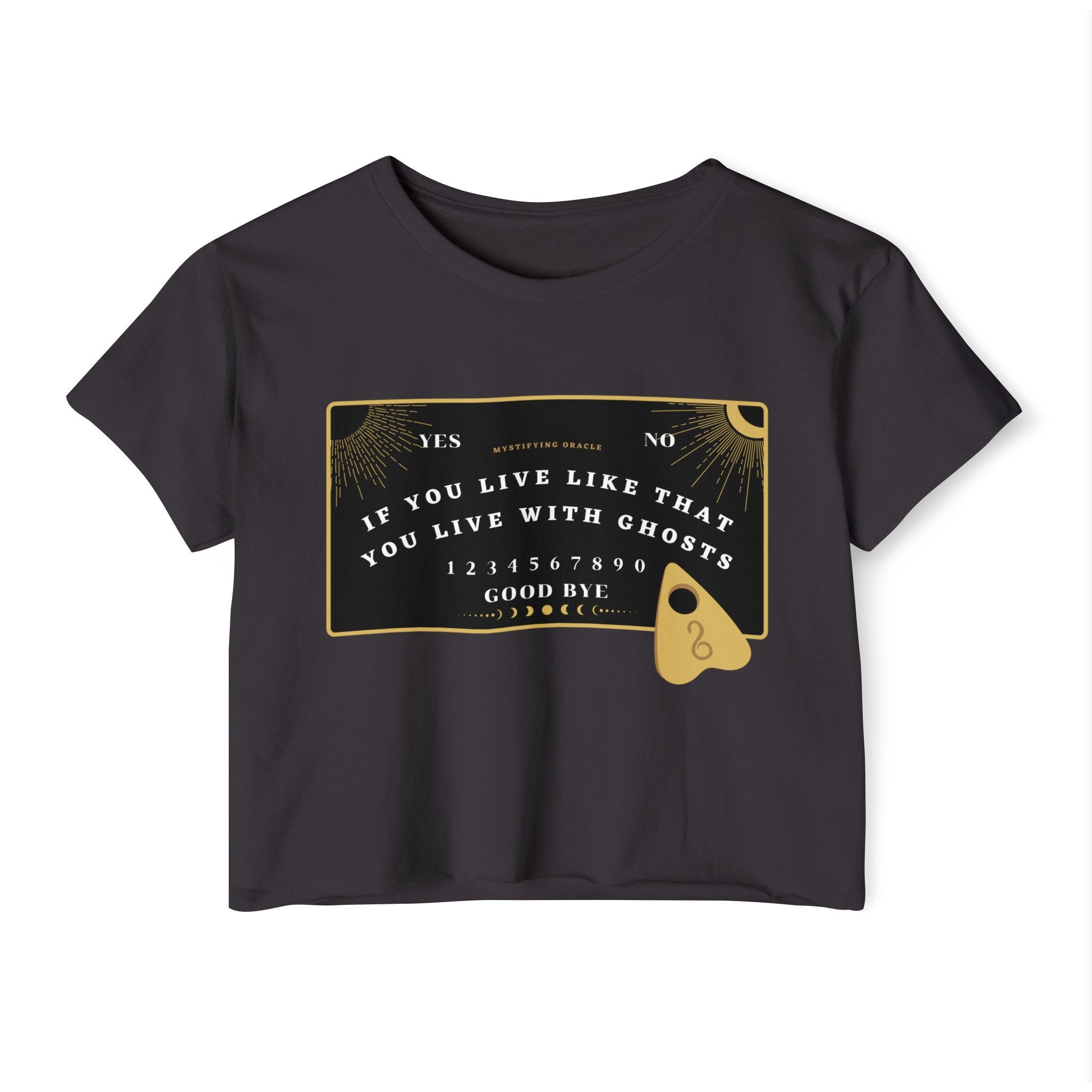 Ouija Board Live With Ghosts Crop Top | Empowered Feminine Fashion