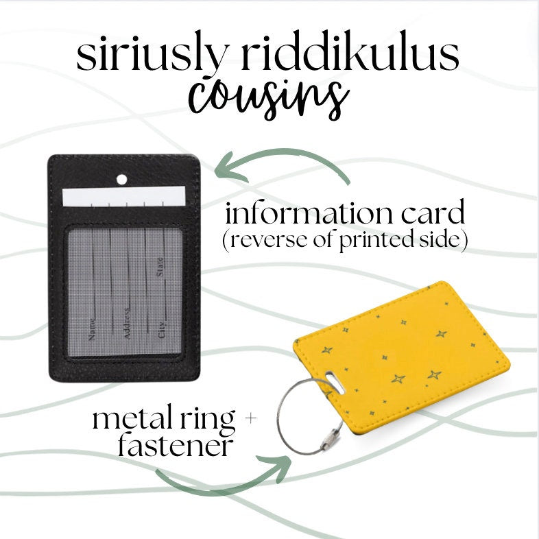 Two Paper Airplanes Flying Luggage Tag | Lyric Inspired Travel Accessory
