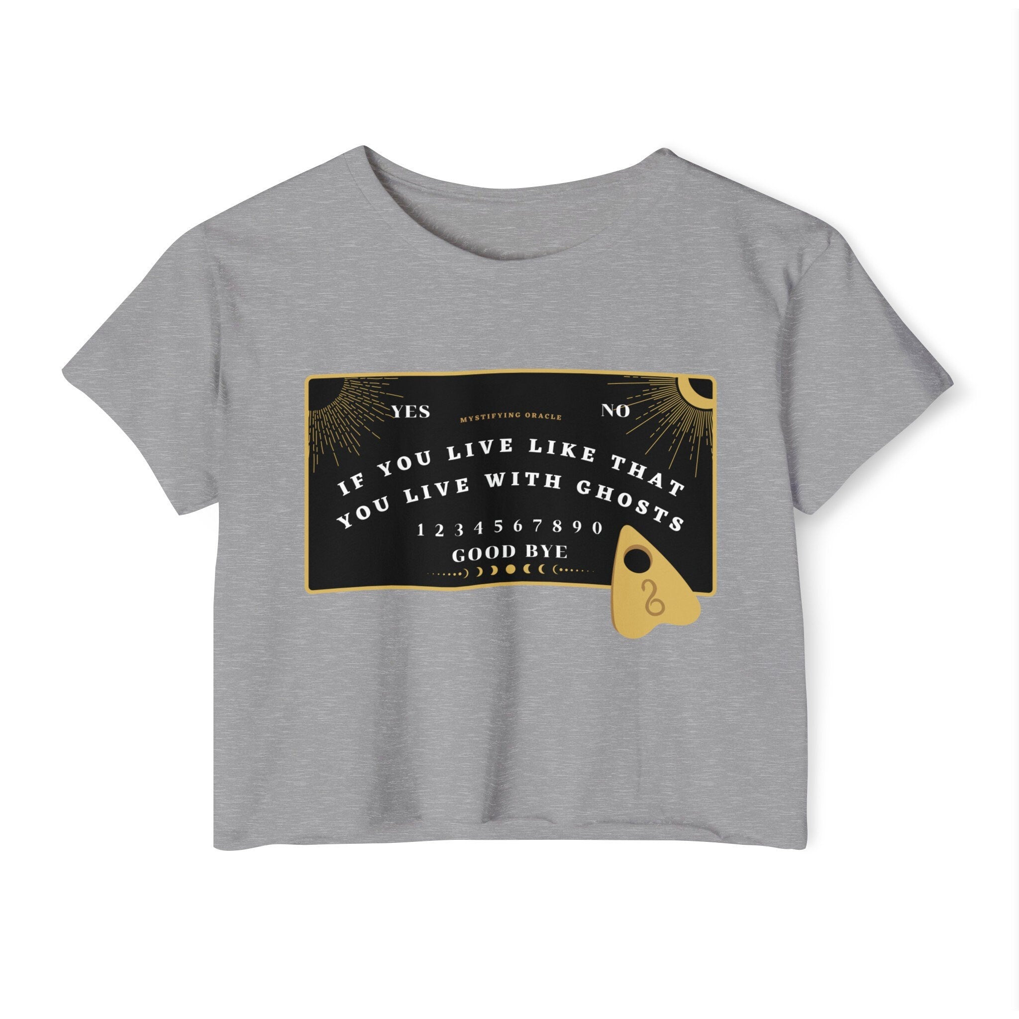 Ouija Board Live With Ghosts Crop Top | Empowered Feminine Fashion