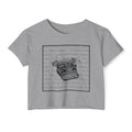 Typewriter Poetry Women's Crop Top | Empowered Feminine Fashion