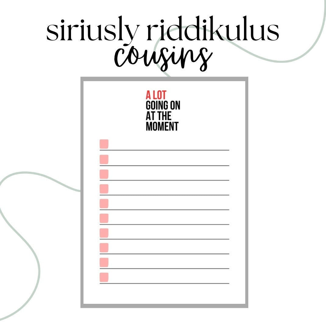 A Lot Going On Notepad | Lyric Inspired To-Do List