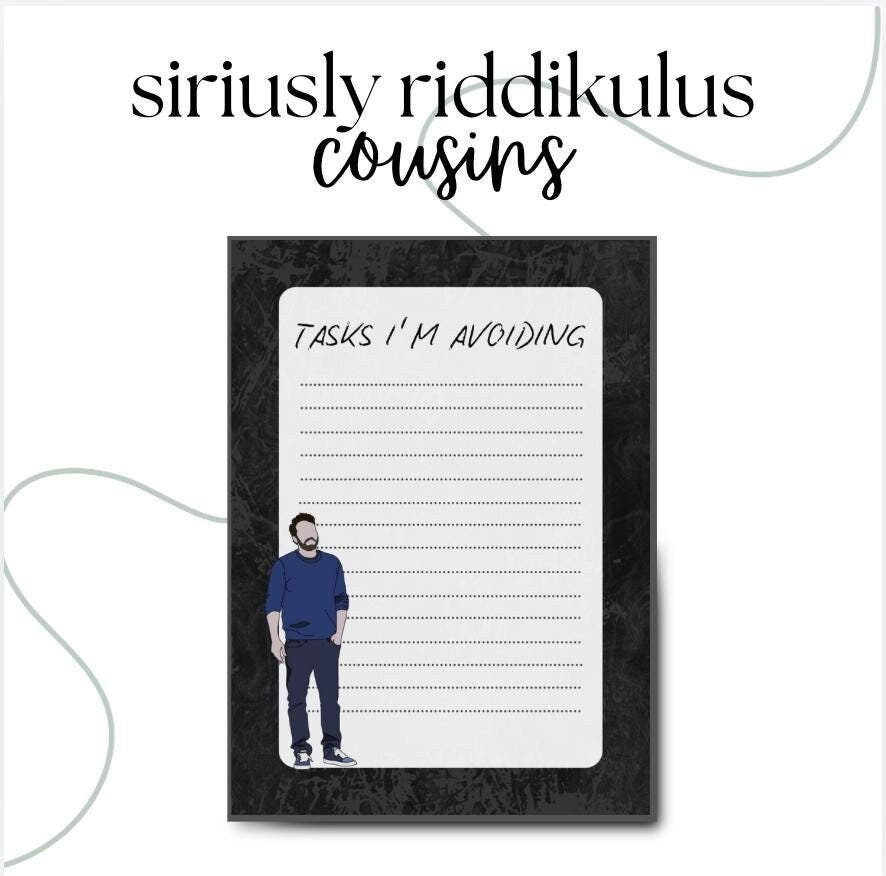 Tasks I'm Avoiding Notepad | Funny Meme To-Do List