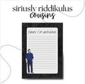 Tasks I'm Avoiding Notepad | Funny Meme To-Do List