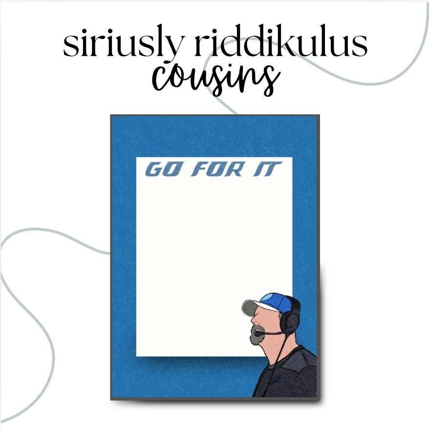 Detroit Football Go For It Notepad Sports Fan Gift