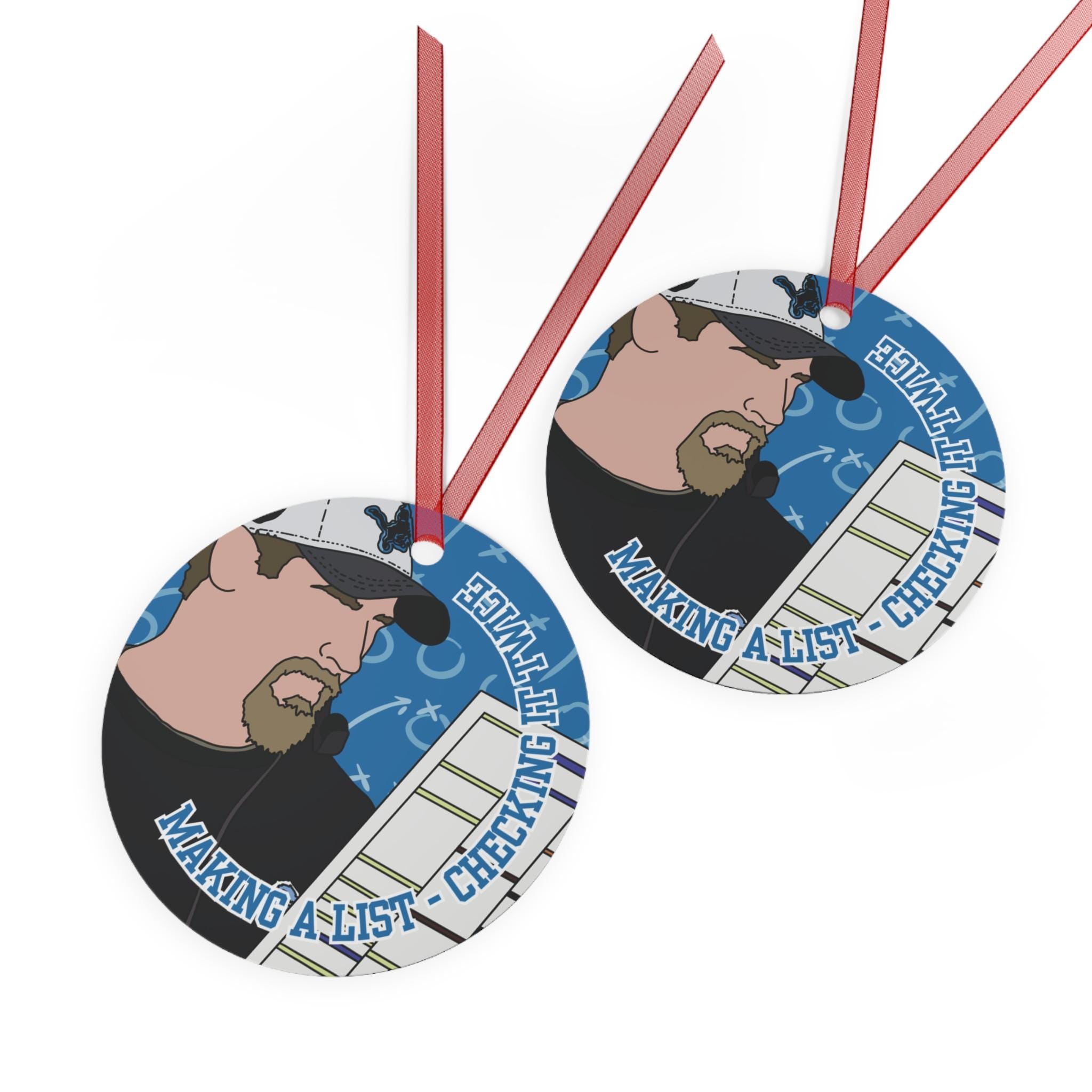 Detroit Football Coach Metal Ornament Sports Fan Gift