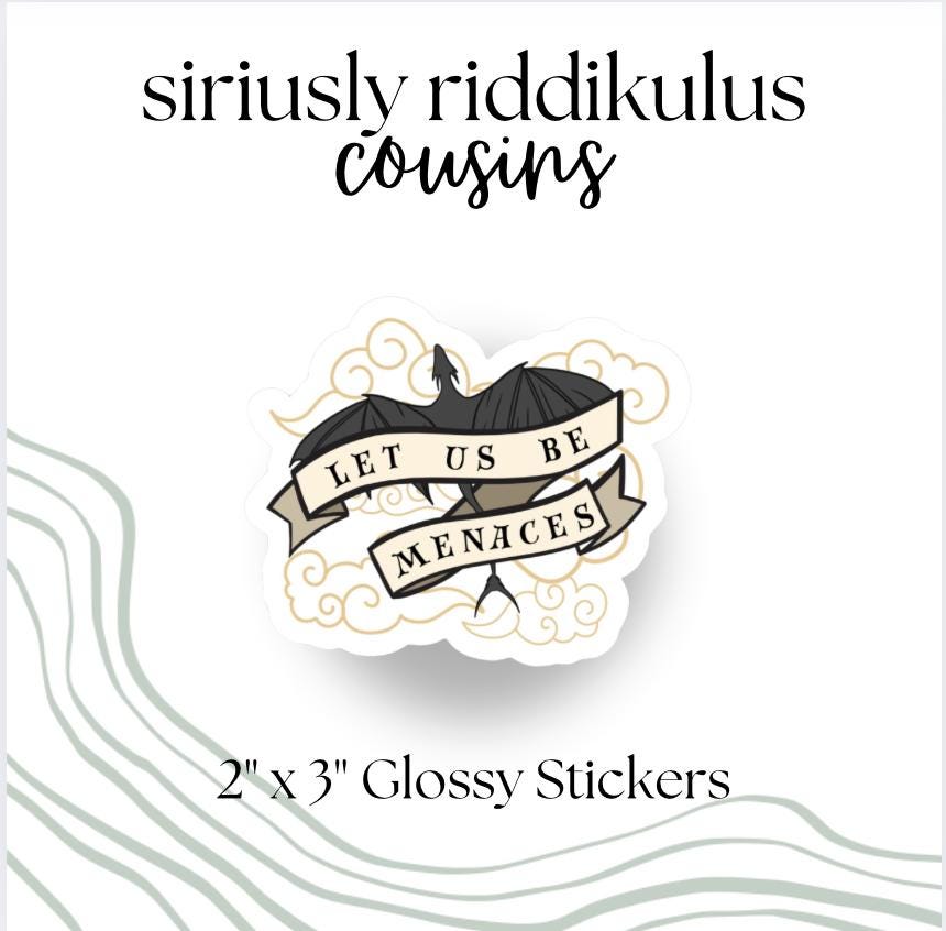Let Us Be Menaces Dragon Sticker | Romantasy Bookish Decal (2.5-inch)