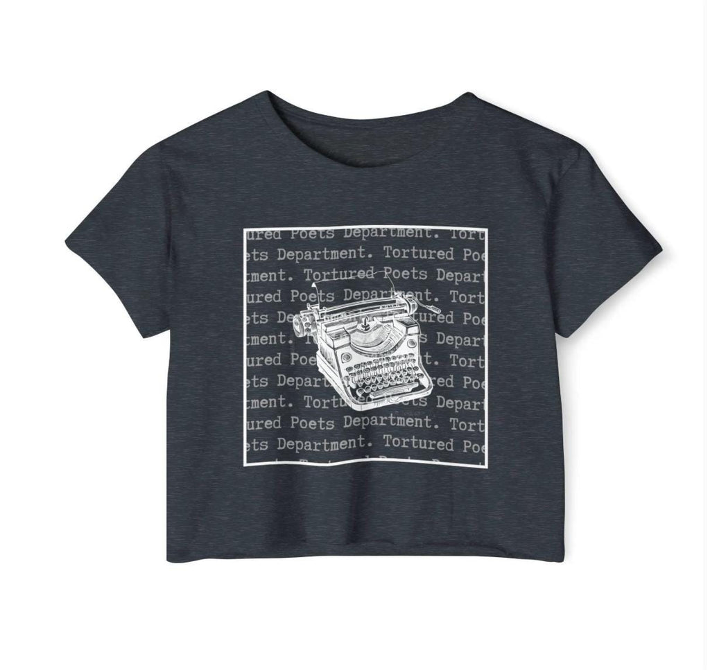 Typewriter Poetry Women's Crop Top | Empowered Feminine Fashion