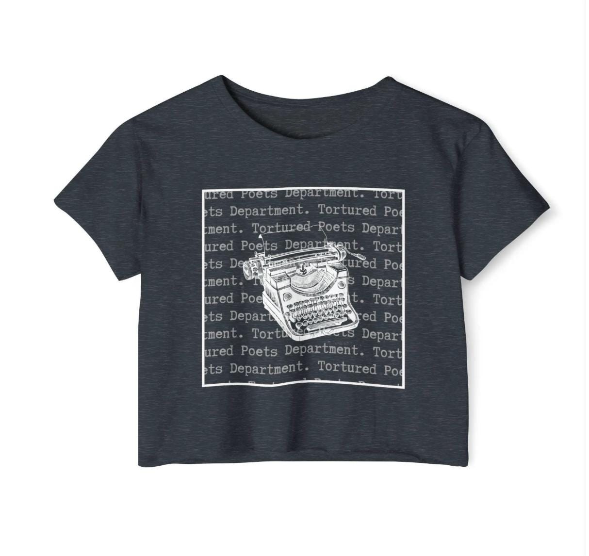 Typewriter Poetry Women's Crop Top | Empowered Feminine Fashion