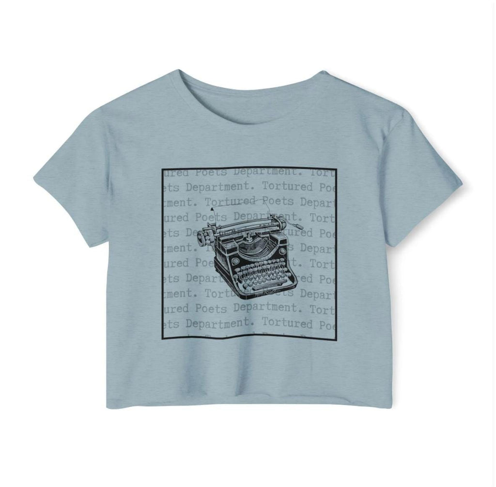 Typewriter Poetry Women's Crop Top | Empowered Feminine Fashion