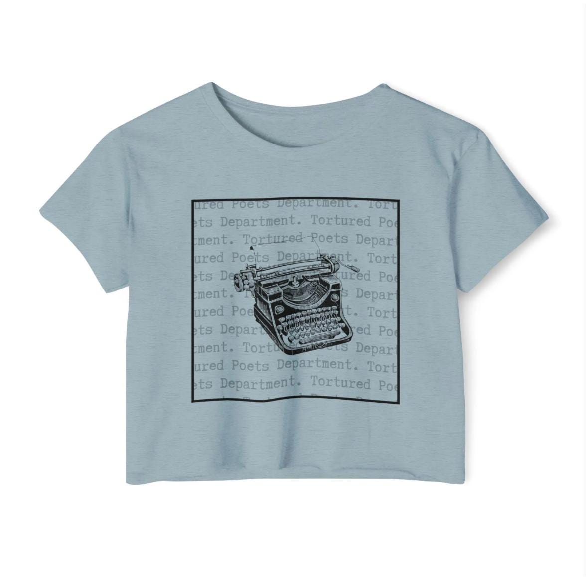 Typewriter Poetry Women's Crop Top | Empowered Feminine Fashion