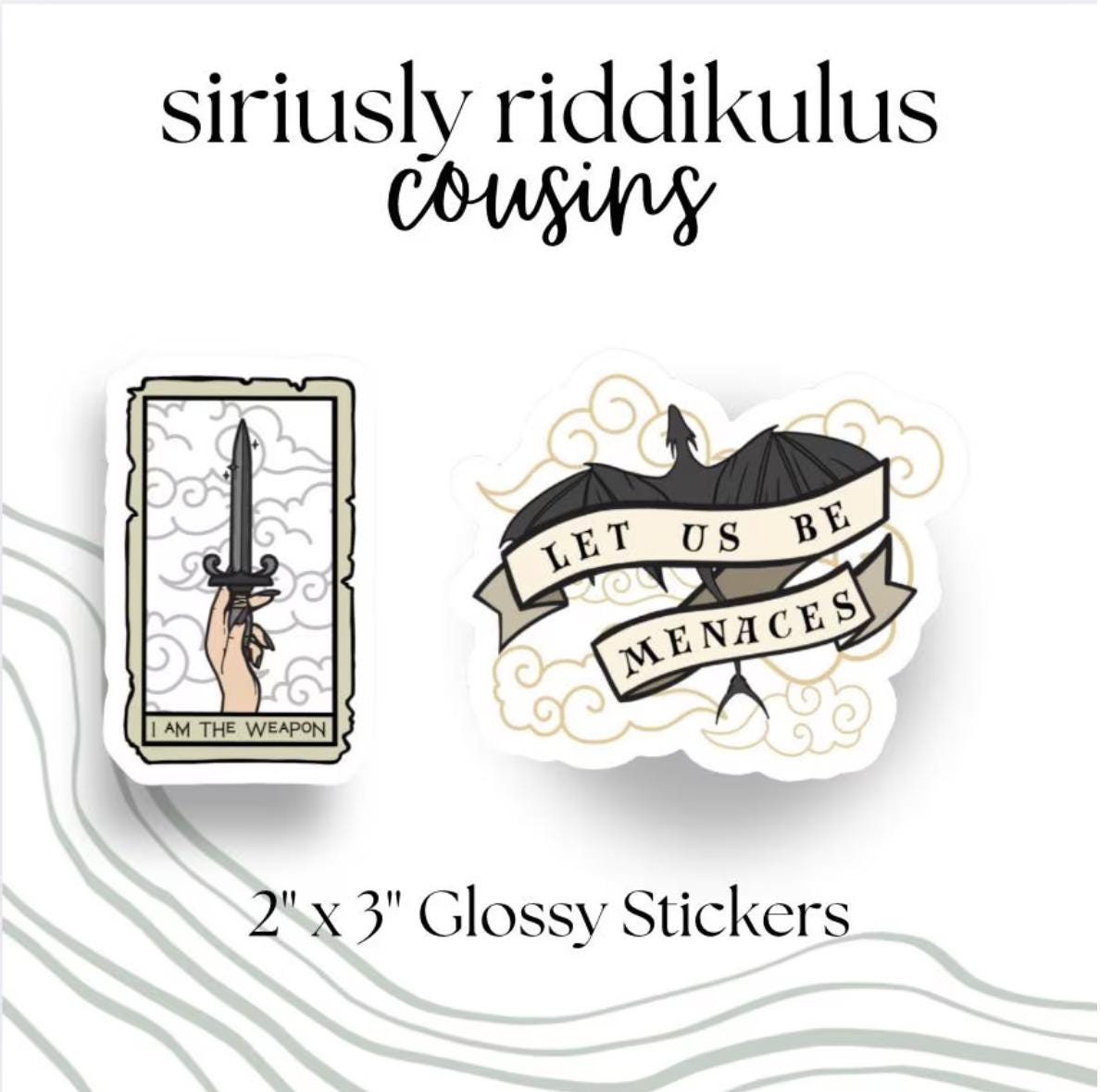 Dragon Rider Sticker Pack |Romantasy Bookish Decal (2.5-inch)