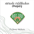 Sports Romance Boy Zoo Baseball Sticker (2 inches)