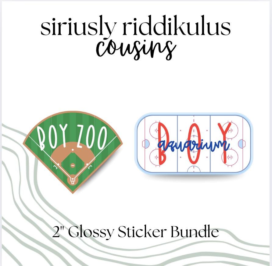 Sports Romance Boy Zoo Baseball Sticker (2 inches)