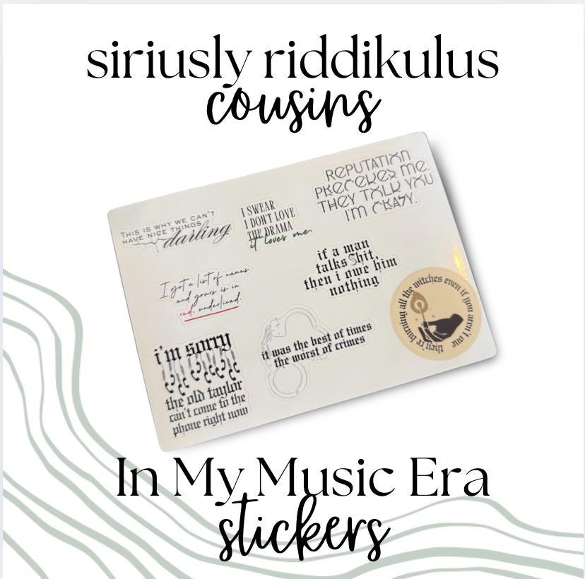 Lyrical Sticker Collection Vol. 2 | Music Inspired Decals for Laptop or Water Bottle