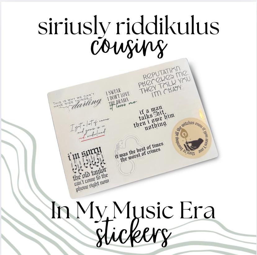 Lyrical Sticker Collection Vol. 3 | Music Inspired Decals for Laptop or Water Bottle