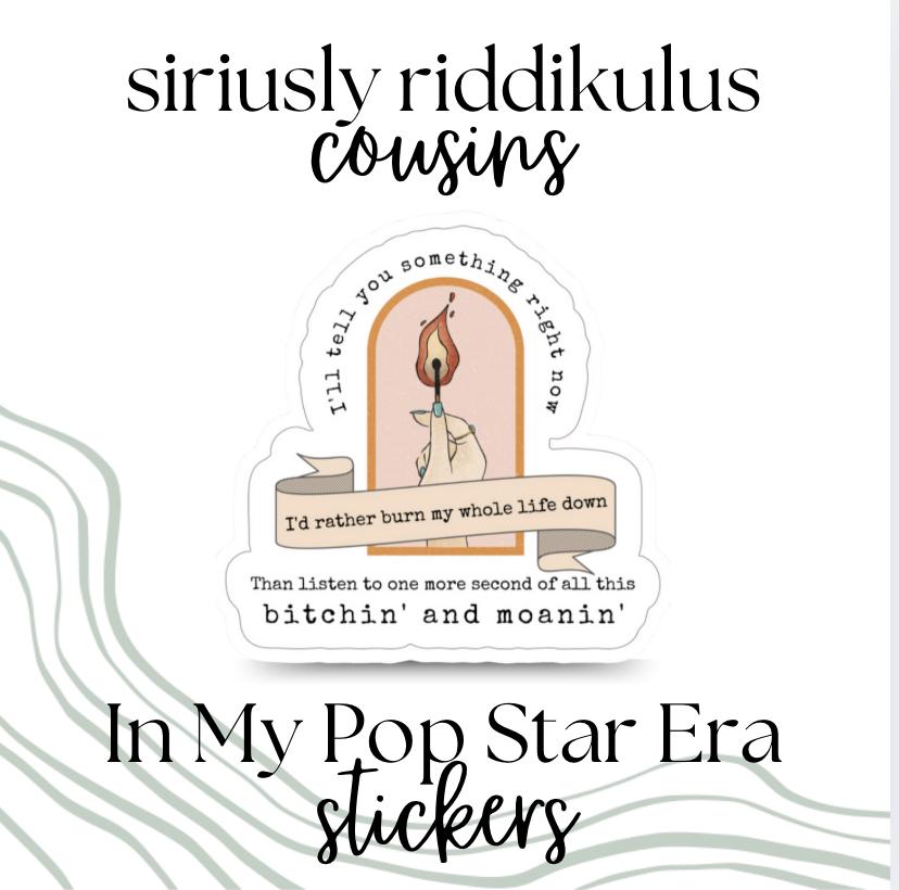Lyrical Sticker Collection Vol. 2 | Music Inspired Decals for Laptop or Water Bottle