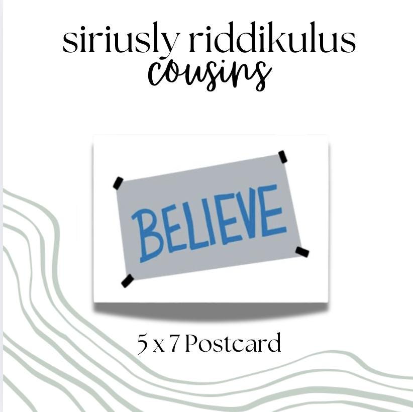 Detroit Football Believe Postcard: Honolulu Blue & Silver Fan Art (5x7)