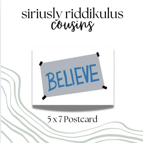 Detroit Football Believe Postcard: Honolulu Blue & Silver Fan Art (5x7)