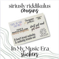 Lyrical Sticker Sheet | Music Inspired Decals for Laptop or Water Bottle