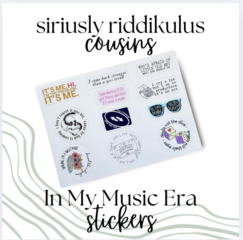 Lyrical Sticker Collection Vol. 3 | Music Inspired Decals for Laptop or Water Bottle