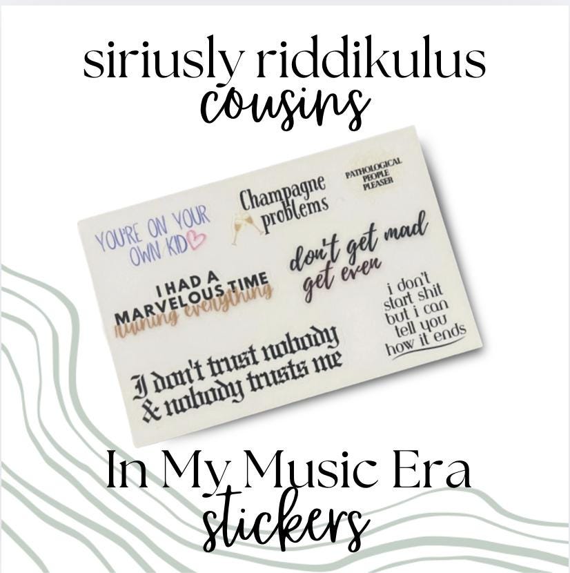 Burn My Life Down Sticker | Music Inspired Decal for Laptop or Water Bottle