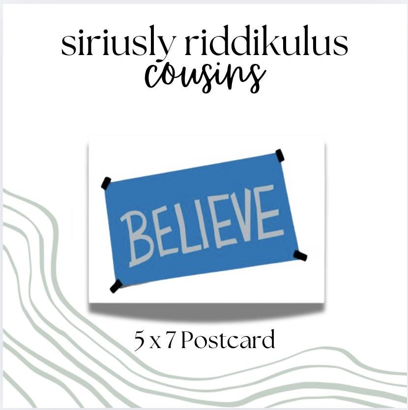 Detroit Football Believe Postcard: Honolulu Blue & Silver Fan Art (5x7)