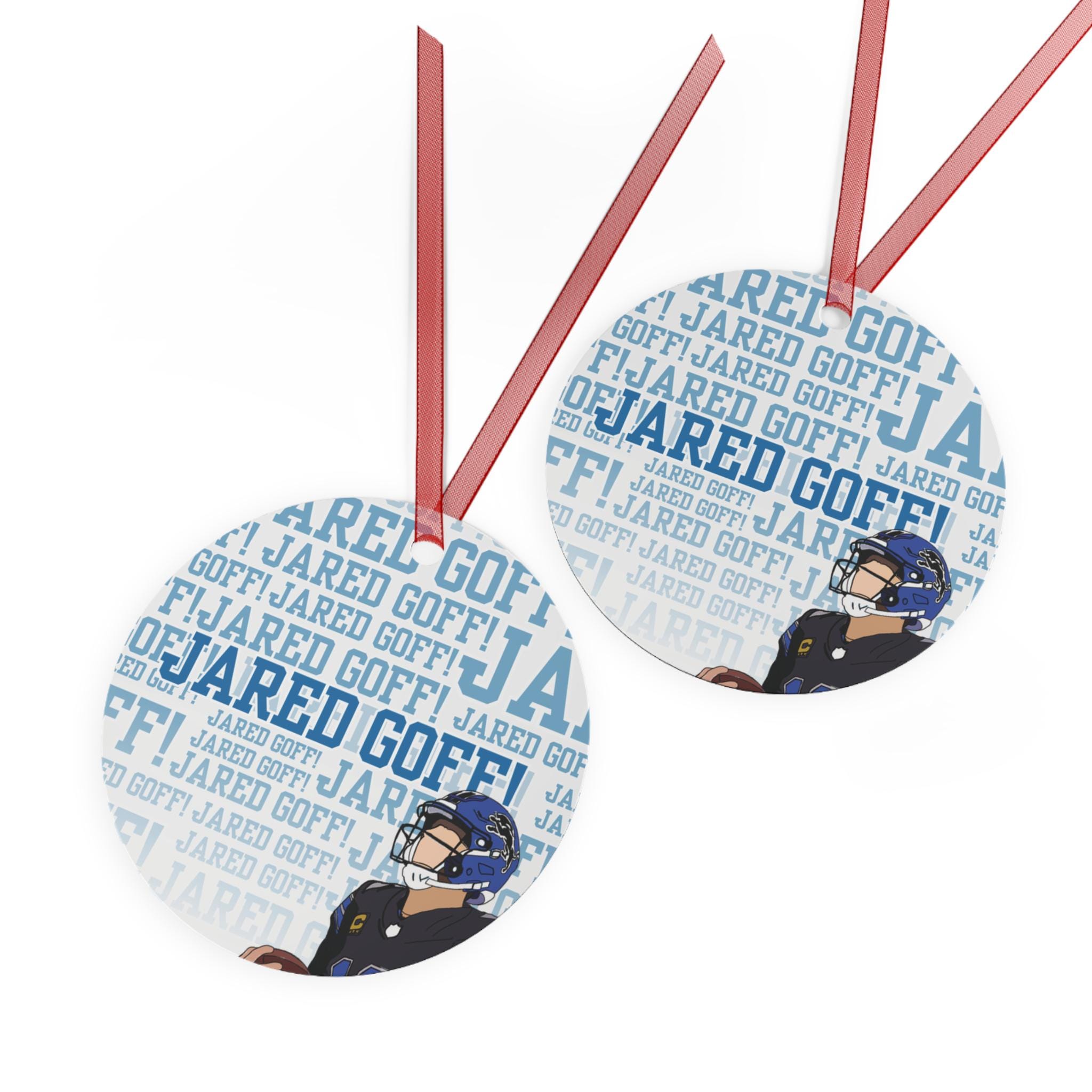 Detroit Football Quarterback Chant Metal Ornament Sports Fan Gift
