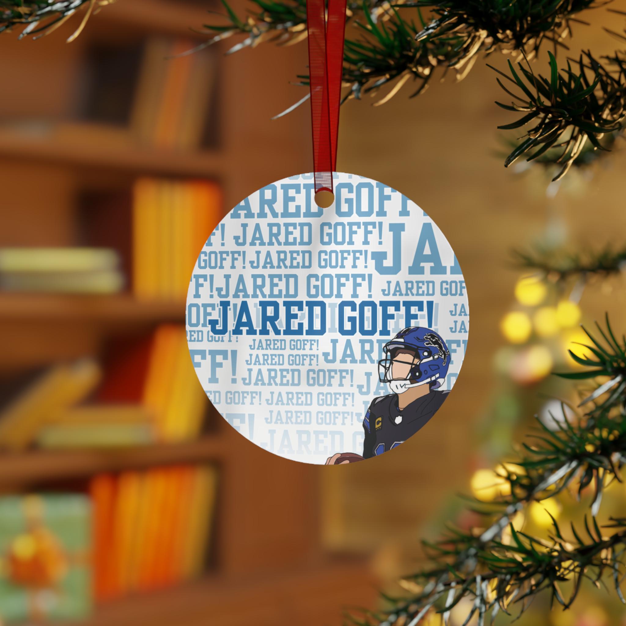 Detroit Football Quarterback Chant Metal Ornament Sports Fan Gift