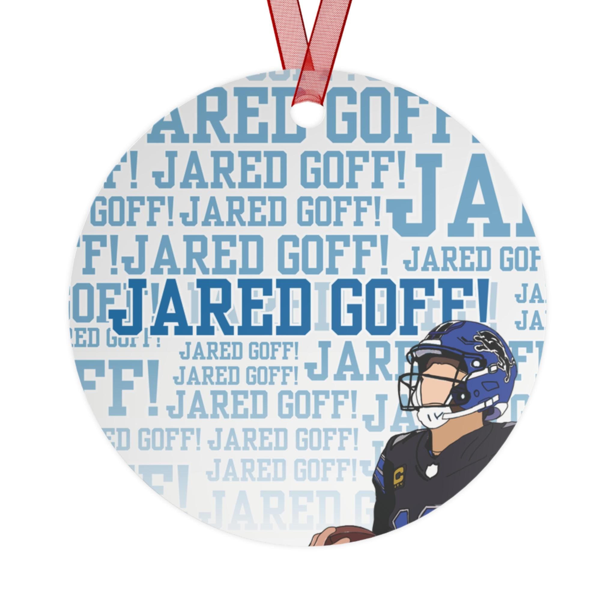 Detroit Football Quarterback Chant Metal Ornament Sports Fan Gift