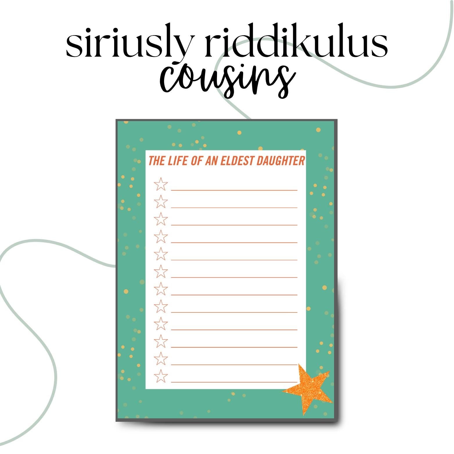 The Life of an Eldest Daughter Notepad | Lyric Inspired To-Do List