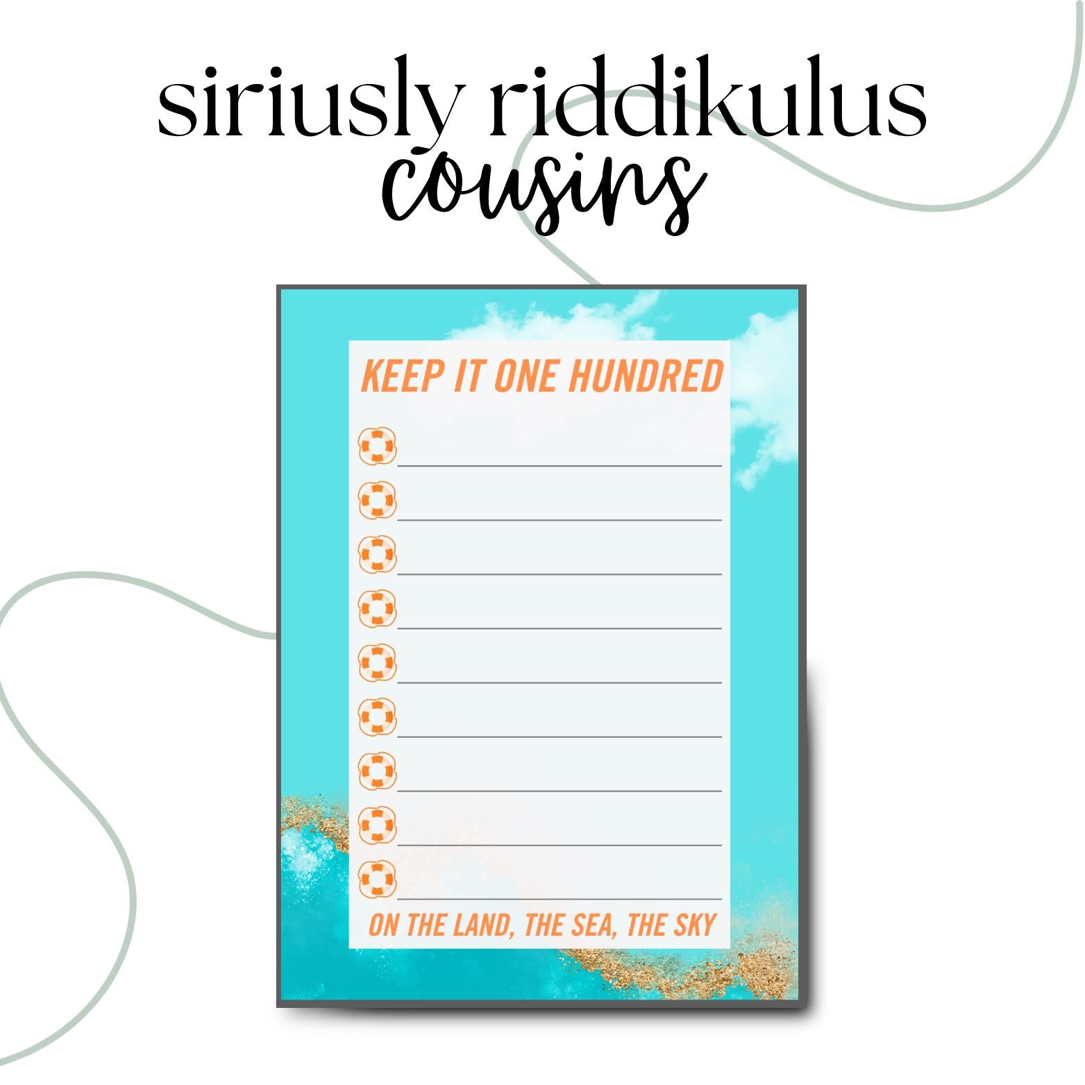 Lightning Strikes Notepad | Lyric Inspired To-Do List
