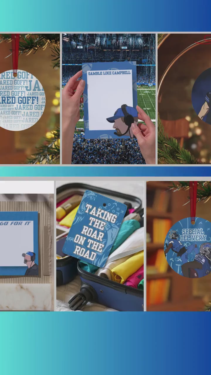 Detroit Football Touchdown Celebration Notepad | Sports Fan Gift